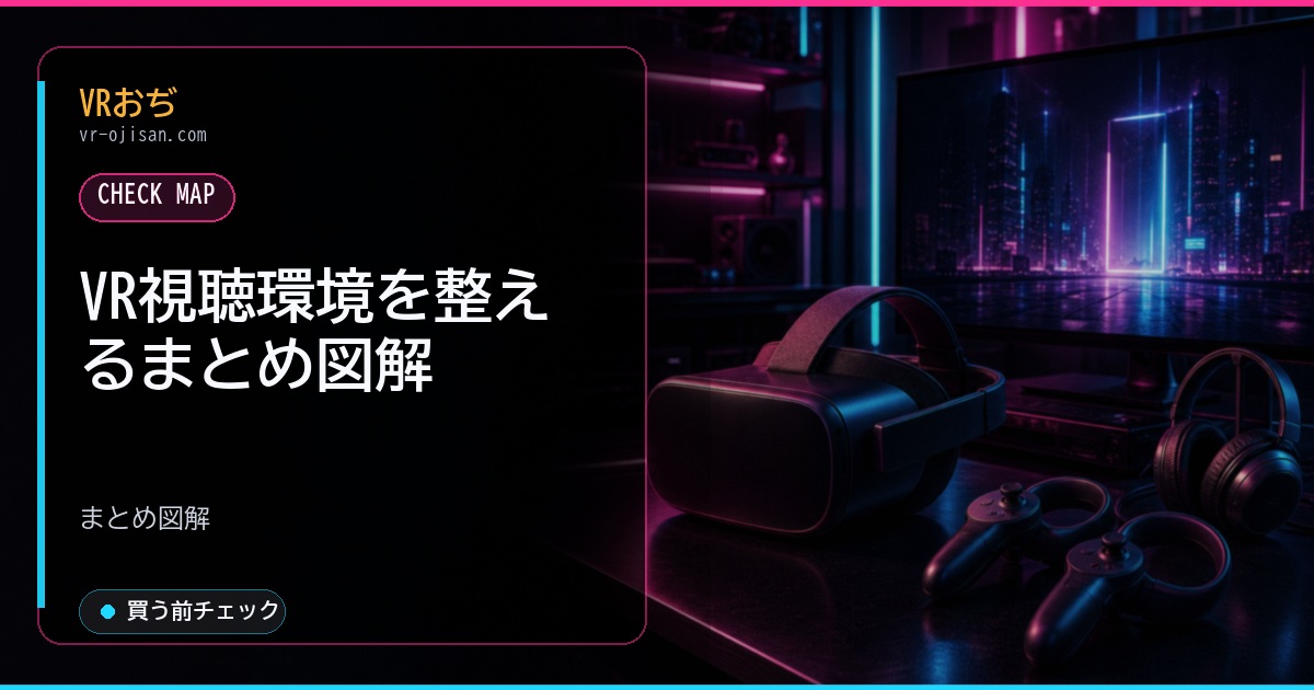 VR視聴環境を整えるまとめ図解