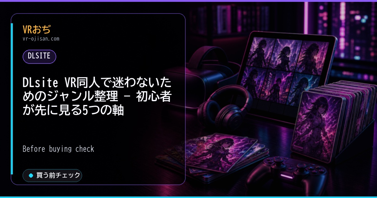 DLsite VR同人で迷わないためのジャンル整理 — 初心者が先に見る5つの軸